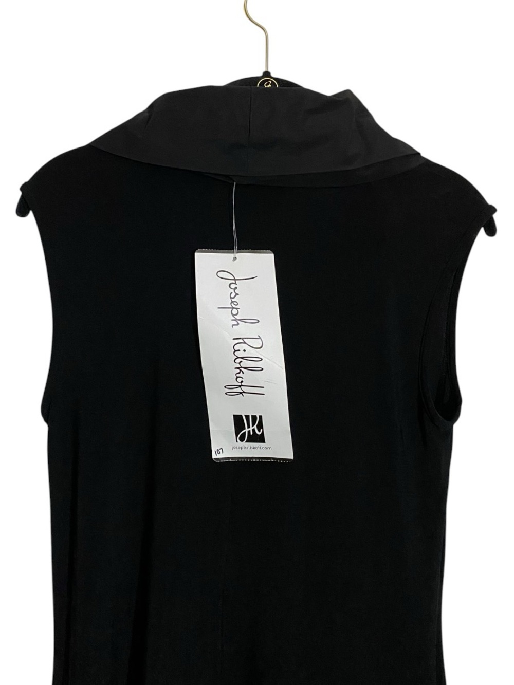 Joseph Ribkoff Black Asymmetrical Tunic 8 Cowl Neck Lagenlook Avant Garde Artsy - Picture 7 of 14